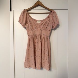 Auguste the label mini dress pastel pink floral